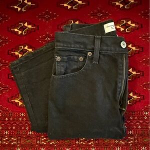 Abercrombie Curve Love Ultra High Rise 90s Straight Jean size 00R Black